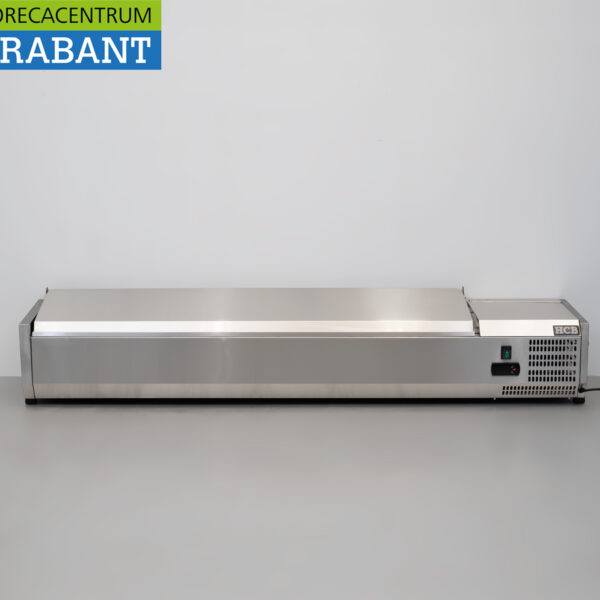 HCB stainless steel Top-up display case Top-up refrigerated display case saladière 8 x 1/4 GN 160 cm Horeca