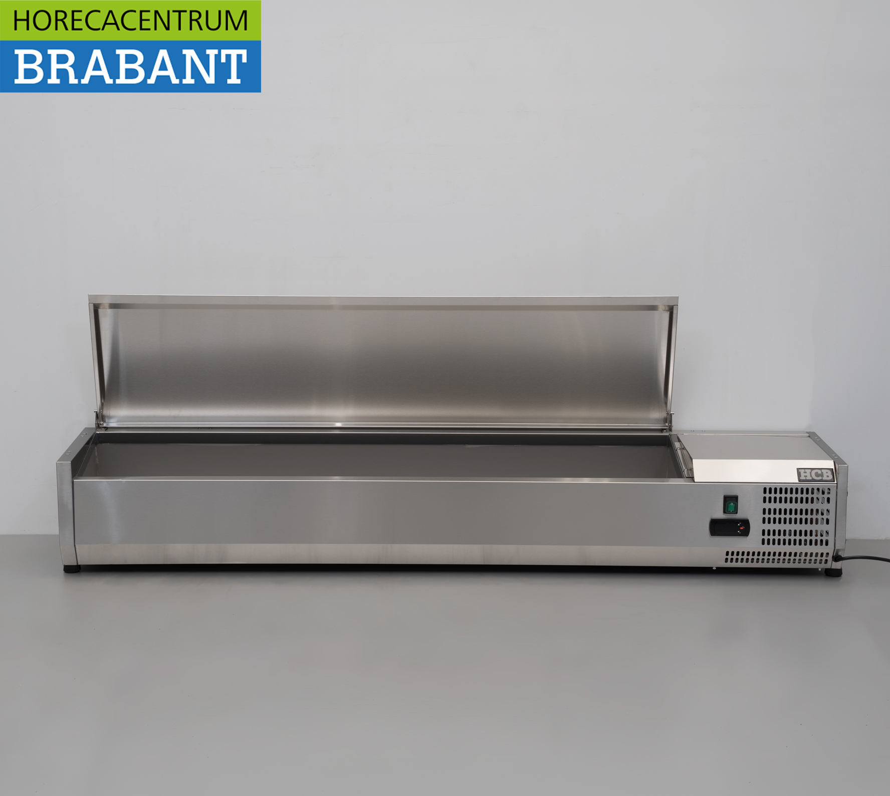 HCB stainless steel Top-up display case Top-up refrigerated display case saladière 8 x 1/4 GN 160 cm Horeca - Image 4