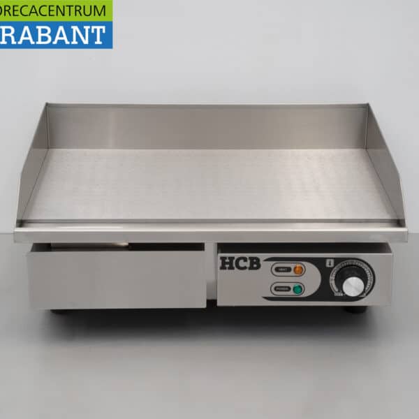 HCB Stainless Steel Grill Plate, Baking Plate, Smooth Surface, 55 cm, 230V, Food Service