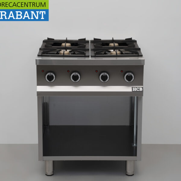 HCB Stainless Steel 4-Burner Gas Stove, Series 700, 70 cm, 24 kW, Commercial Use