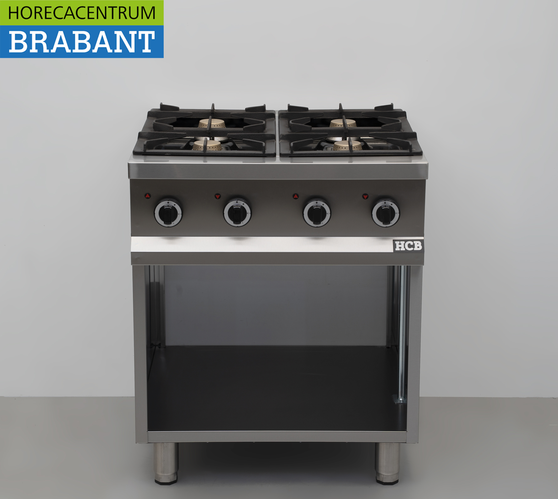 HCB Stainless Steel 4-Burner Gas Stove, Series 700, 70 cm, 24 kW, Commercial Use