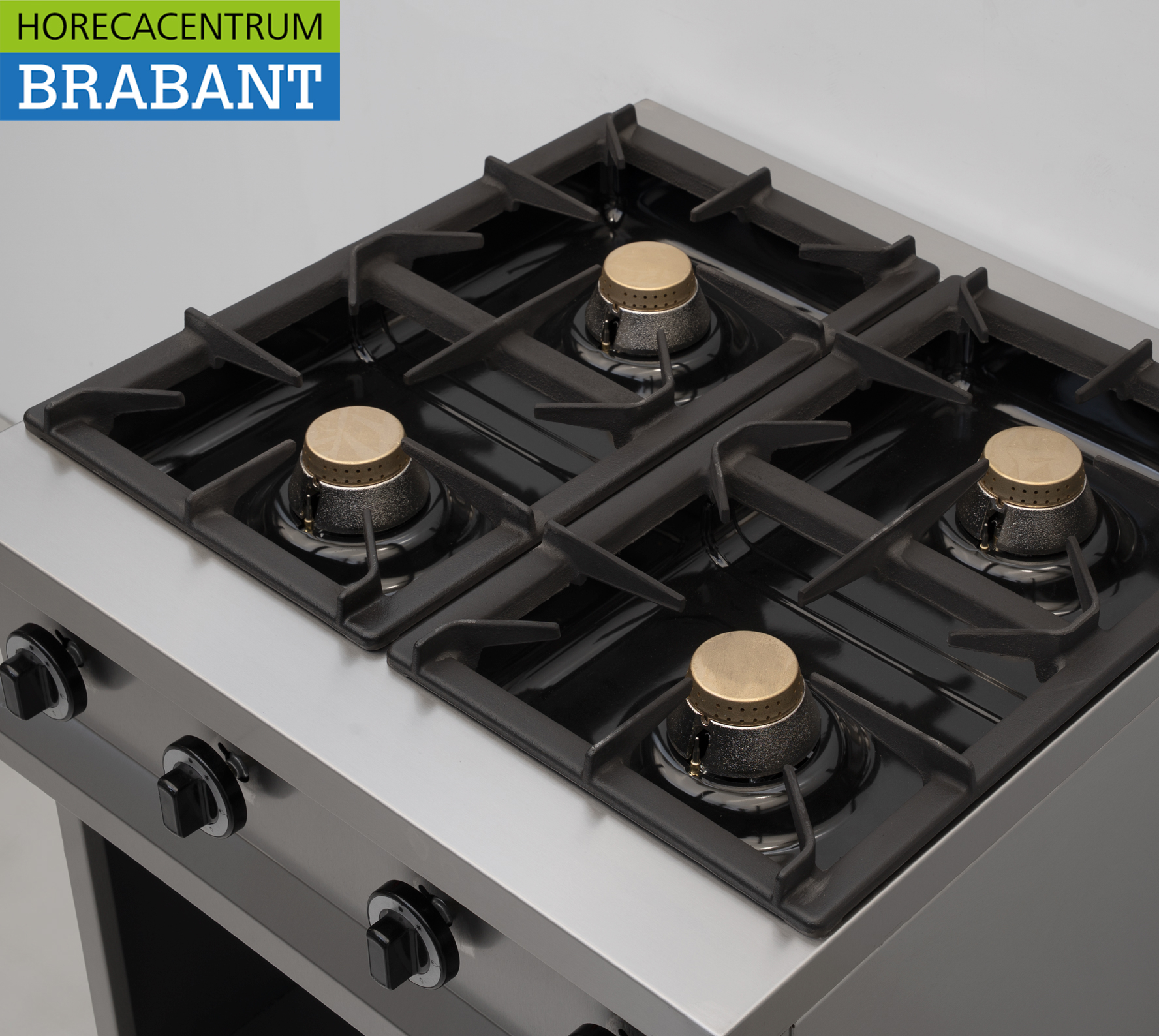 HCB Stainless Steel 4-Burner Gas Stove, Series 700, 70 cm, 24 kW, Commercial Use - Image 4