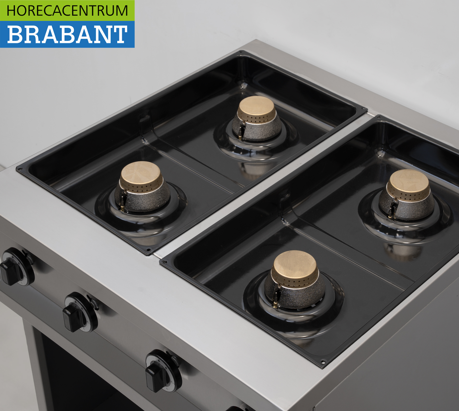 HCB Stainless Steel 4-Burner Gas Stove, Series 700, 70 cm, 24 kW, Commercial Use - Image 5