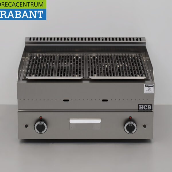 HCB Stainless Steel Lavagrill Stone Grill, 650 Series, 70 cm, Gas, Food Service