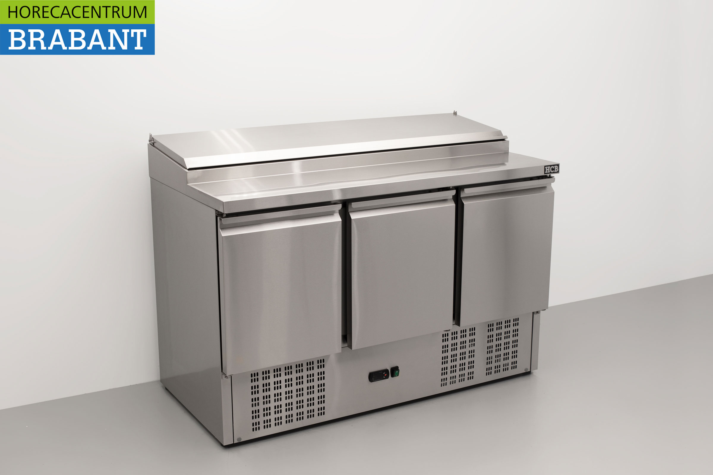 HCB stainless steel Saladette Saladiere Refrigerated Workbench 136,5 cm 230V Horeca - Image 3