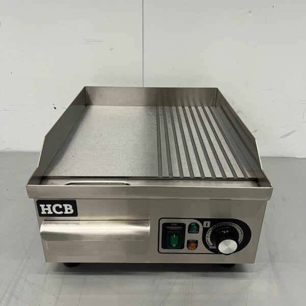 Stainless steel Griddle Griddle 1/2 Ribbed 36 cm 230V Horeca