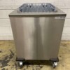 Stainless steel Mobile Waskrattenwagen Waskrattendispenser 50 x 50 cm 230V Horeca