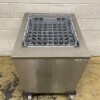 Stainless steel Mobile Waskrattenwagen Waskrattendispenser 50 x 50 cm 230V Horeca - Image 2