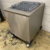 Stainless steel Mobile Waskrattenwagen Waskrattendispenser 50 x 50 cm 230V Horeca - Image 3