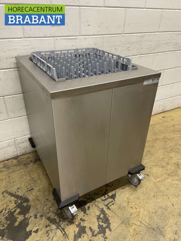 Stainless steel Mobile Waskrattenwagen Waskrattendispenser 50 x 50 cm 230V Horeca - Image 4