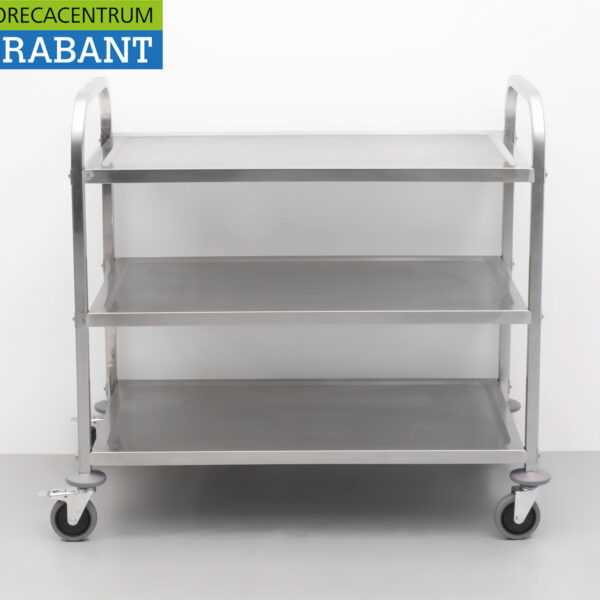 HCB stainless steel Serving trolley 3 tiers 95 cm Catering