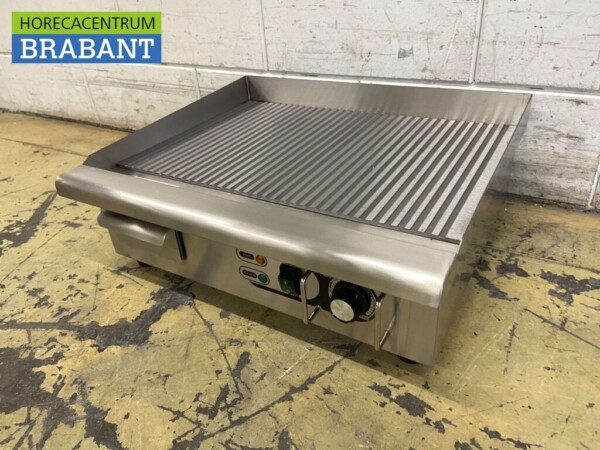 Stainless steel Grill plate Griddle grooved / ribbed 55 cm 230V Horeca - Image 3