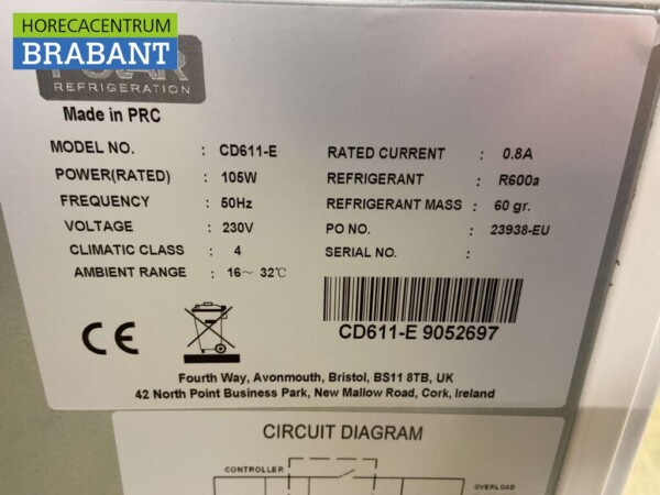 Polar CD610 Refrigerator Refrigerator 150 liters 230V Catering - Image 5