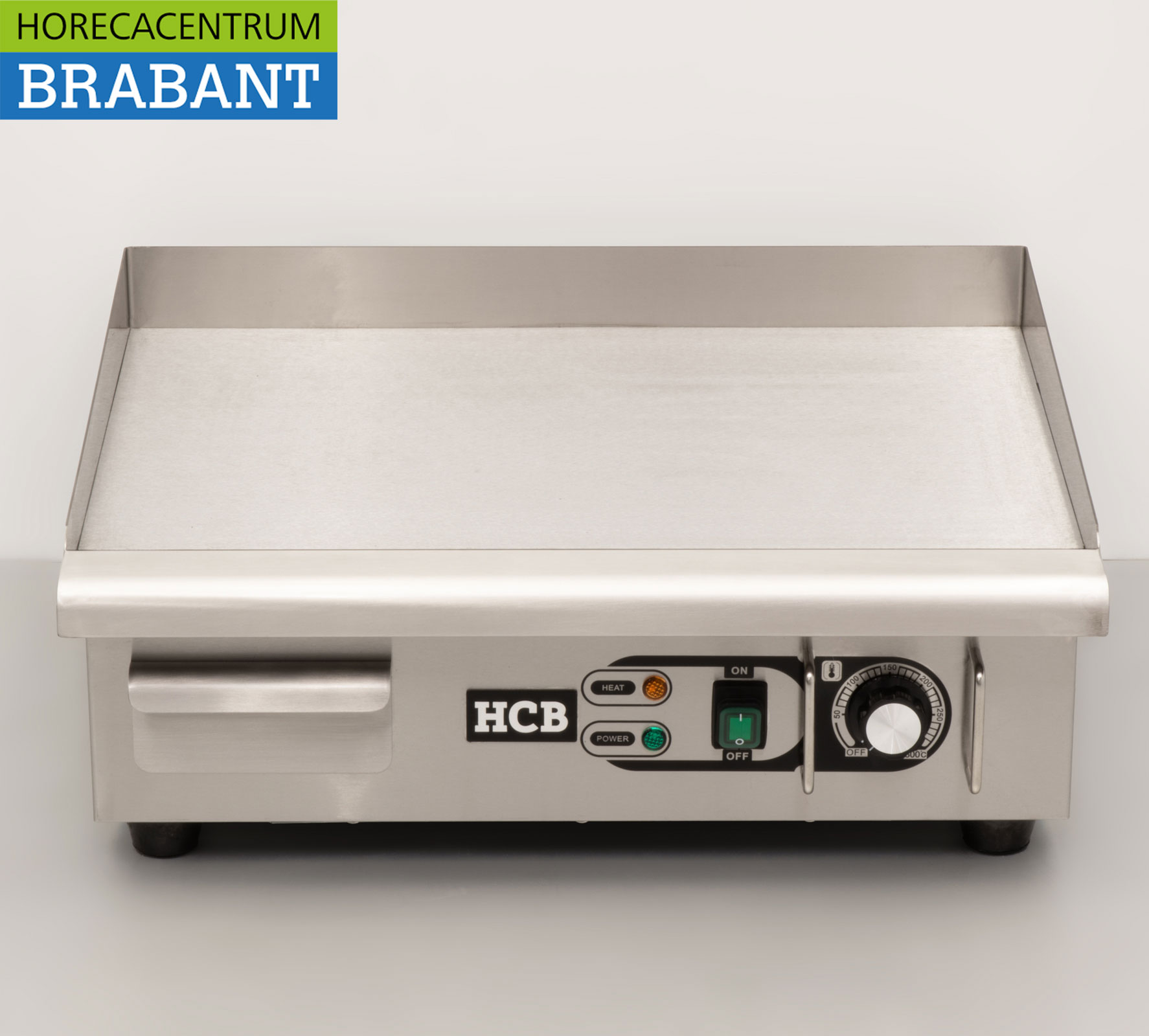 HCB Stainless Steel Grill Plate Griddle Smooth 55 cm 230V Catering