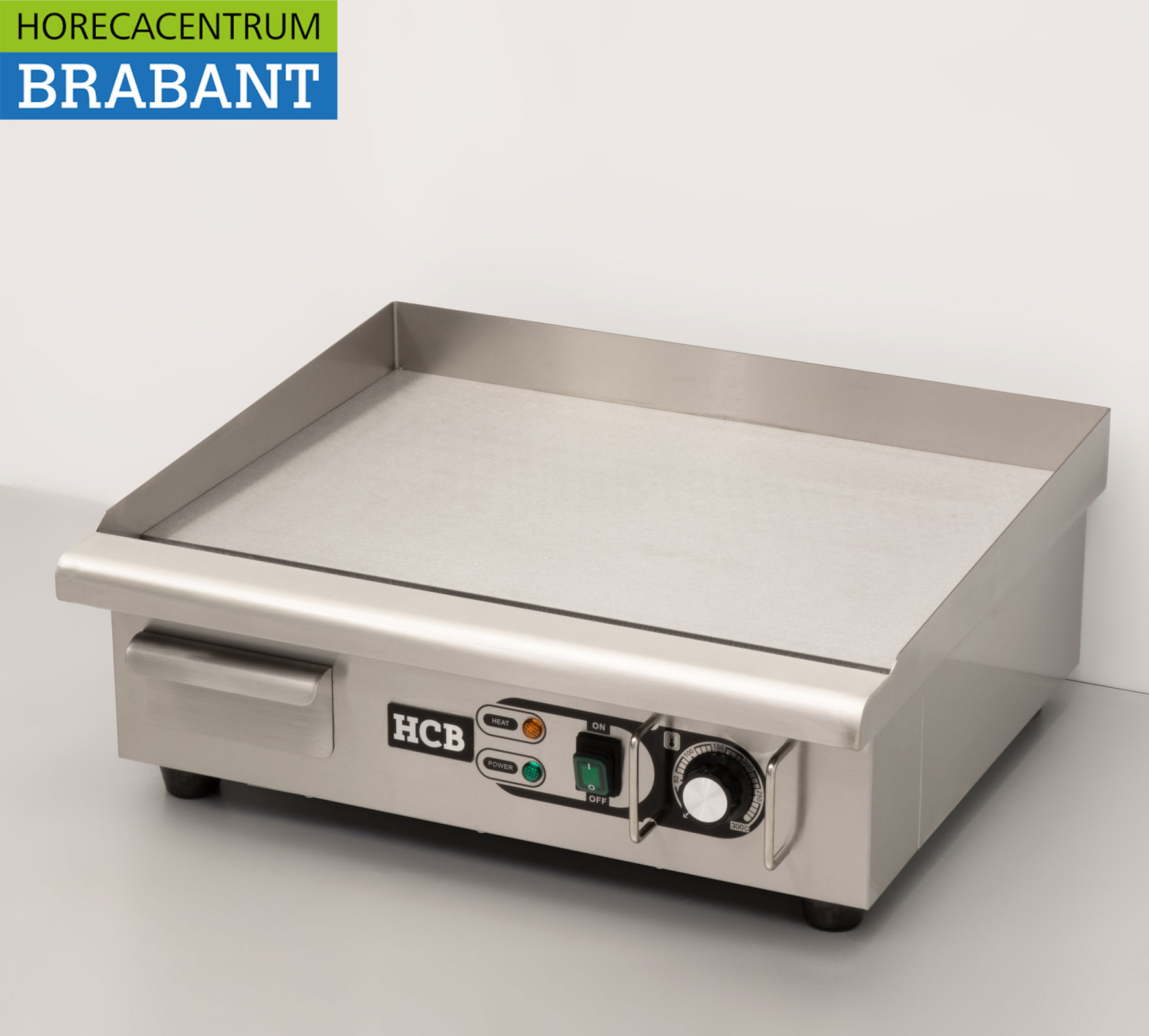 HCB Stainless Steel Grill Plate Griddle Smooth 55 cm 230V Catering - Image 2