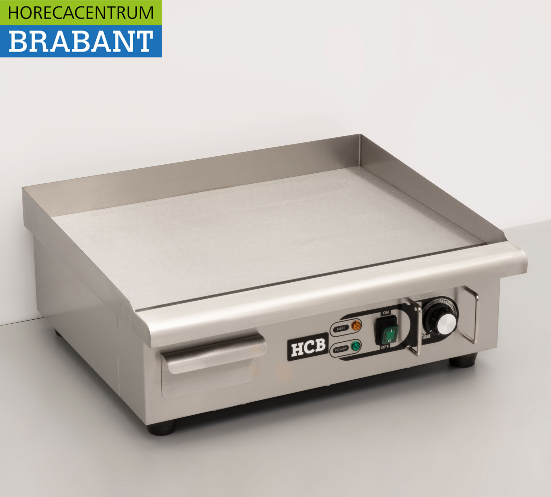 HCB Stainless Steel Grill Plate Griddle Smooth 55 cm 230V Catering - Image 3