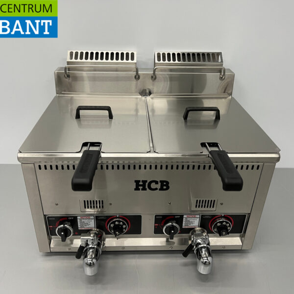 Stainless steel Double Fryer Fryer 2 x 21 liters PROPAAN gas Catering