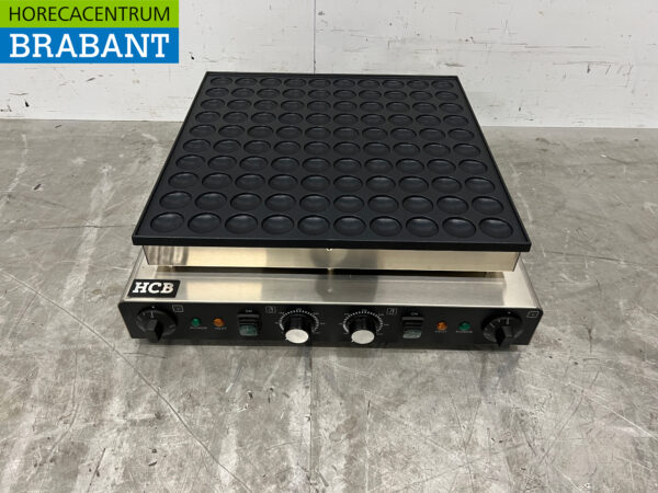 Stainless steel Poffertjesplaat Poffertjesbakplaat 100 dops 230V Horeca