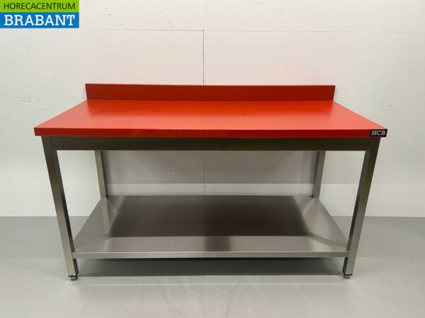 Stainless steel HCB Polyethylene PE Cutting Table Work Table Premium-line 160 cm Catering Butchery