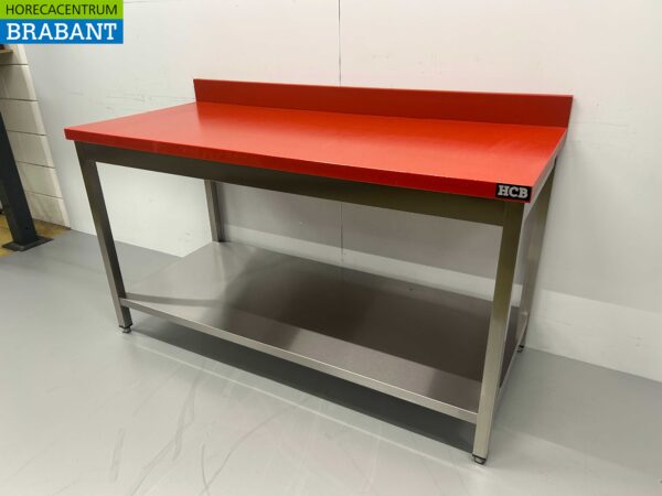 Stainless steel HCB Polyethylene PE Cutting Table Work Table Premium-line 160 cm Catering Butchery - Image 2