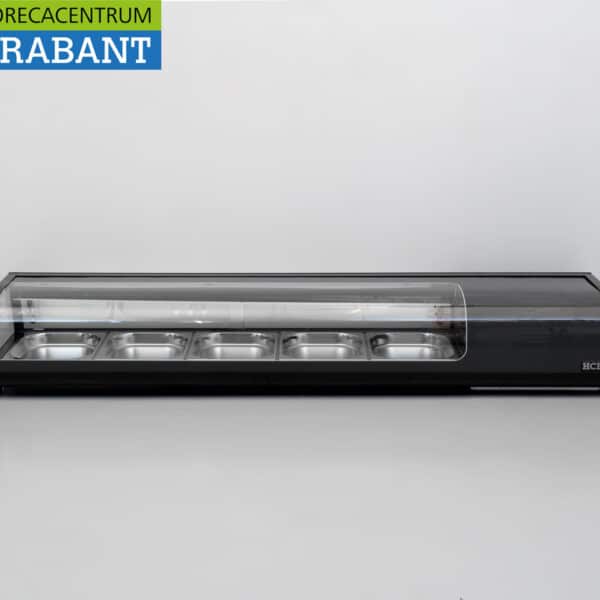 HCB Sushi Display Case, Tapas Display Case, Top-Mounted Refrigerated Display Case, 5 x 1/2 GN, 180 cm, 230V, Food Service