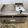Stainless steel griddle with deep fryer Fryer 8 liters 230V Horeca
