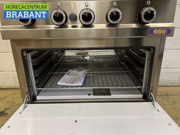 Stainless steel Berto's 4 burner Gas stove with oven 80 cm GAS Horeca - Image 6