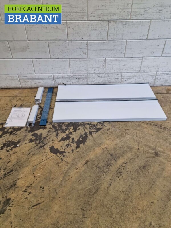 Stainless steel Double Wall Shelf 120 x 30 cm Horeca