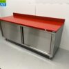 Stainless steel Polyethylene PE Work Cabinet Cabinet Cutting Table Premium-line 2 sliding doors 200 cm Catering Butchery - Image 3