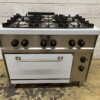 Stainless steel Giga 6 burner Gas stove with electric oven 100 cm GAS/400V Horeca