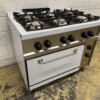 Stainless steel Giga 6 burner Gas stove with electric oven 100 cm GAS/400V Horeca - Image 3