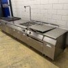 Stainless steel Electrolux Baking line Double fryer Hot plate Bain marie Frying pan 440 cm GAS Catering - Image 3