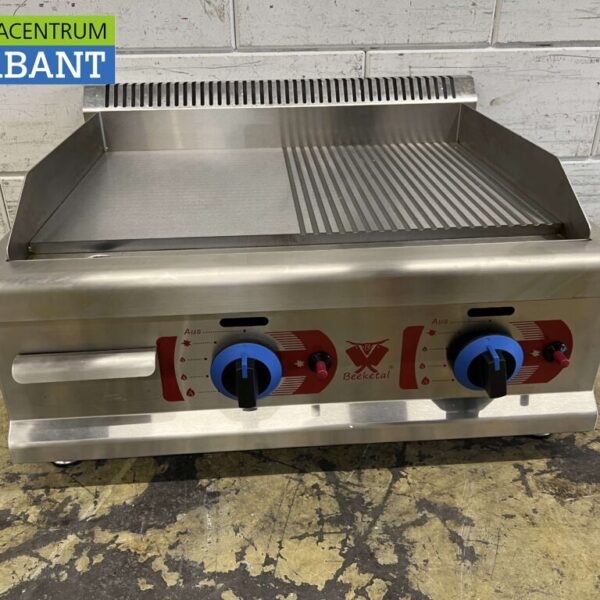Stainless steel Griddle Griddle 1/2 ribbed 65,5 cm PROPAAN Horeca