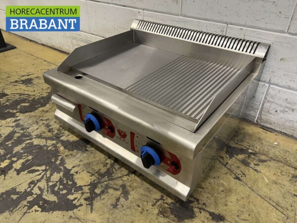 Stainless steel Griddle Griddle 1/2 ribbed 65,5 cm PROPAAN Horeca - Image 2