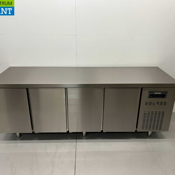 Stainless steel Coreco Premium refrigerated workbench 4 doors 1/1 gastronorm 224,5 cm Catering