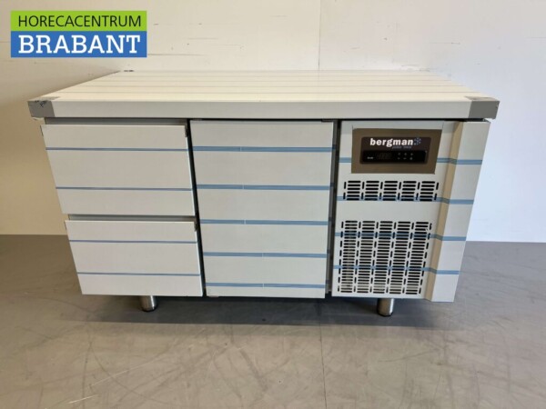 Stainless steel Coreco Premium refrigerated workbench 2 drawers and 1 door 1/1 gastronorm 134,5 cm Catering