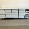 Stainless steel Coreco Premium refrigerated workbench 2 drawers and 3 doors 1/1 gastronorm 224.5 cm Horeca