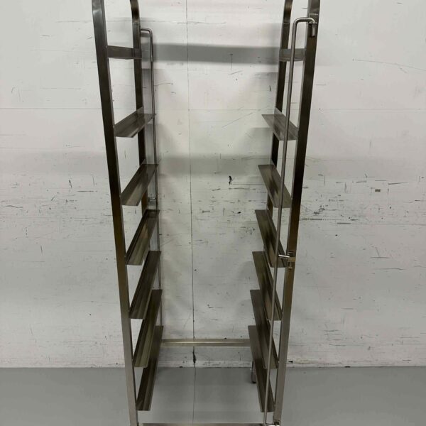 Stainless steel Regal cart for 7 wash crates wash baskets 50 x 50 cm Catering
