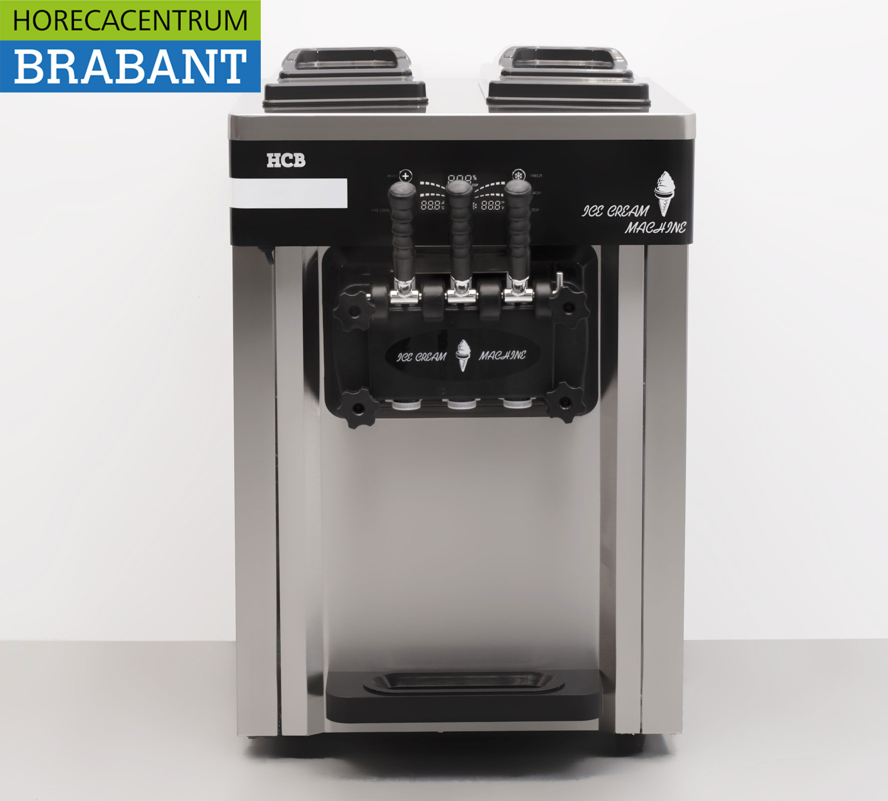 Stainless steel Soft ice cream machine 2 flavors 230V Catering