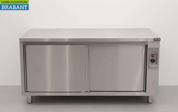Stainless steel HCB Shelf warming cabinet 2 sliding doors Premium-line 160 cm Horeca
