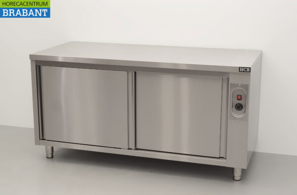 Stainless steel HCB Shelf warming cabinet 2 sliding doors Premium-line 160 cm Horeca - Image 2