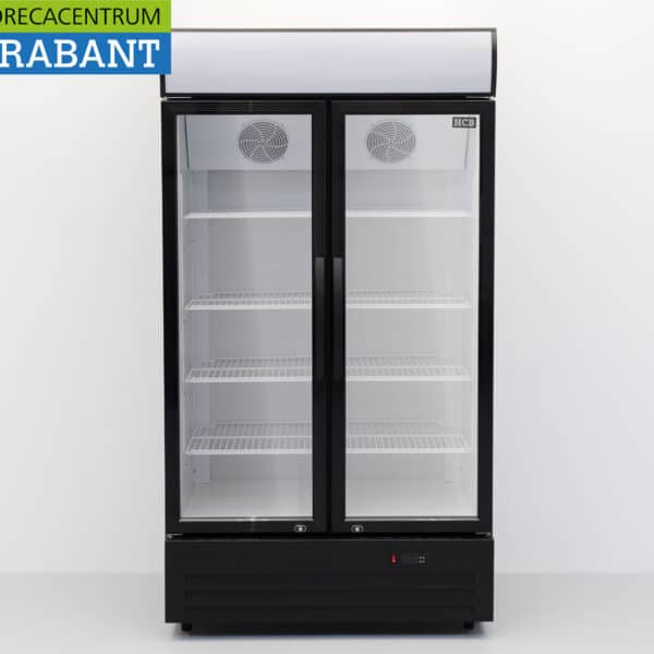 HCB Double-Door Glass-Door Refrigerator Beverage Refrigerator Hinged Doors 483 liters 230V Foodservice