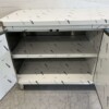 Stainless Steel Work Cupboard Cabinet Work Table 2 folding doors and 3 drawers 140 cm Hospitality - Image 4