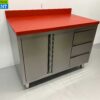 Stainless steel HCB Polyethylene PE Work Cabinet Cabinet Cutting Table 2 folding doors 3 drawers 120 cm Catering Butchery - Image 3