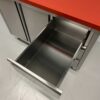 Stainless steel HCB Polyethylene PE Work Cabinet Cabinet Cutting Table 2 folding doors 3 drawers 120 cm Catering Butchery - Image 5