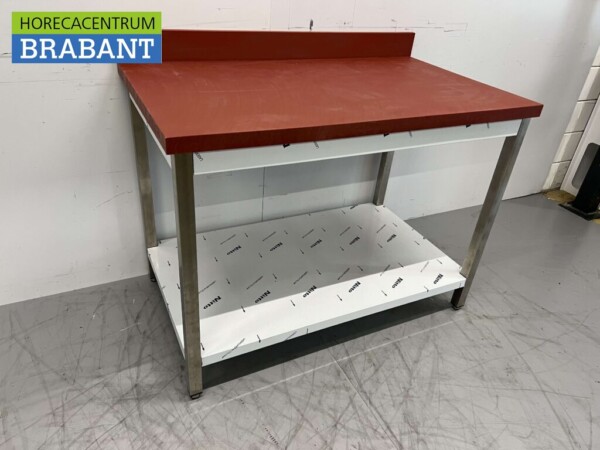 Stainless steel Polyethylene PE Cutting Table Work Table Premium-line 120 cm Catering Butchery - Image 3