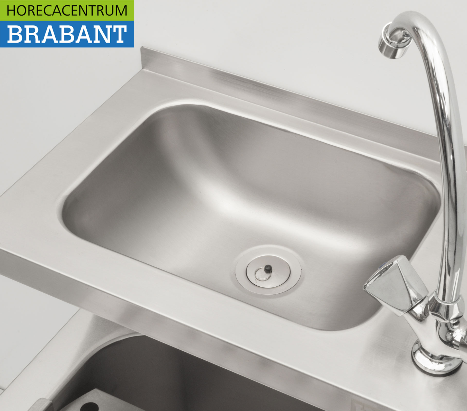 HCB Stainless Steel Double Sink Sink Pouring Tray combi Faucet 50.5 cm Catering - Image 6