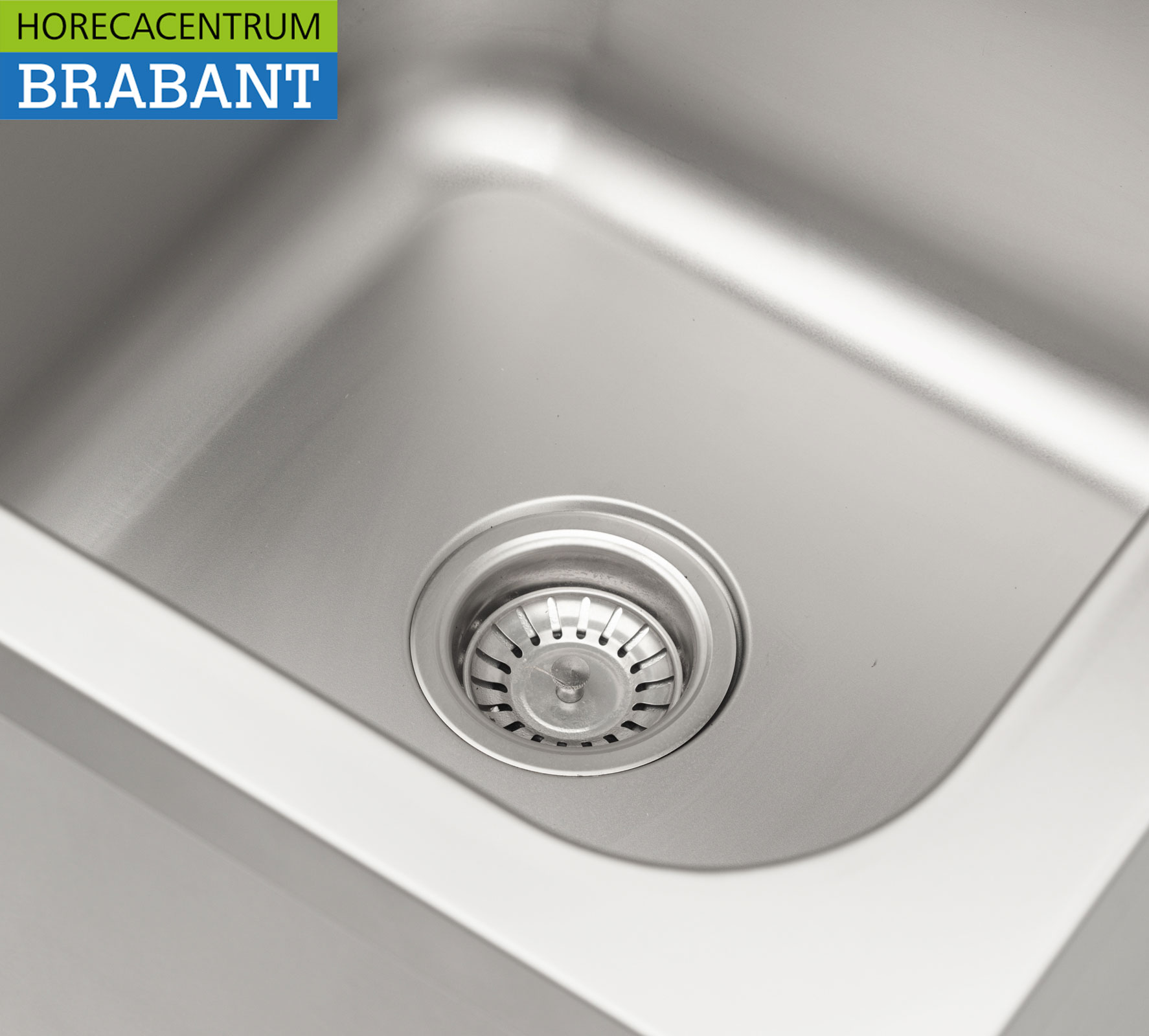 HCB Stainless Steel Double Sink Sink Pouring Tray combi Faucet 50.5 cm Catering - Image 8