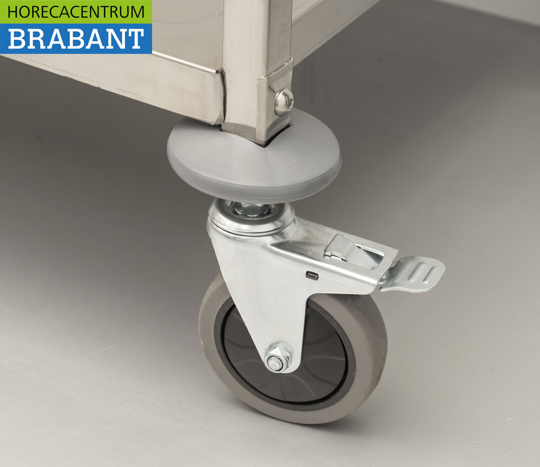 HCB stainless steel Serving trolley 2 tiers 95 cm Catering - Image 5