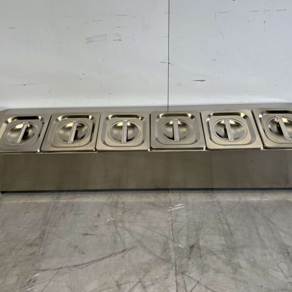 Stainless steel GN tray holder 6 x 1/6 gastronorm GN 99,5 cm Horeca